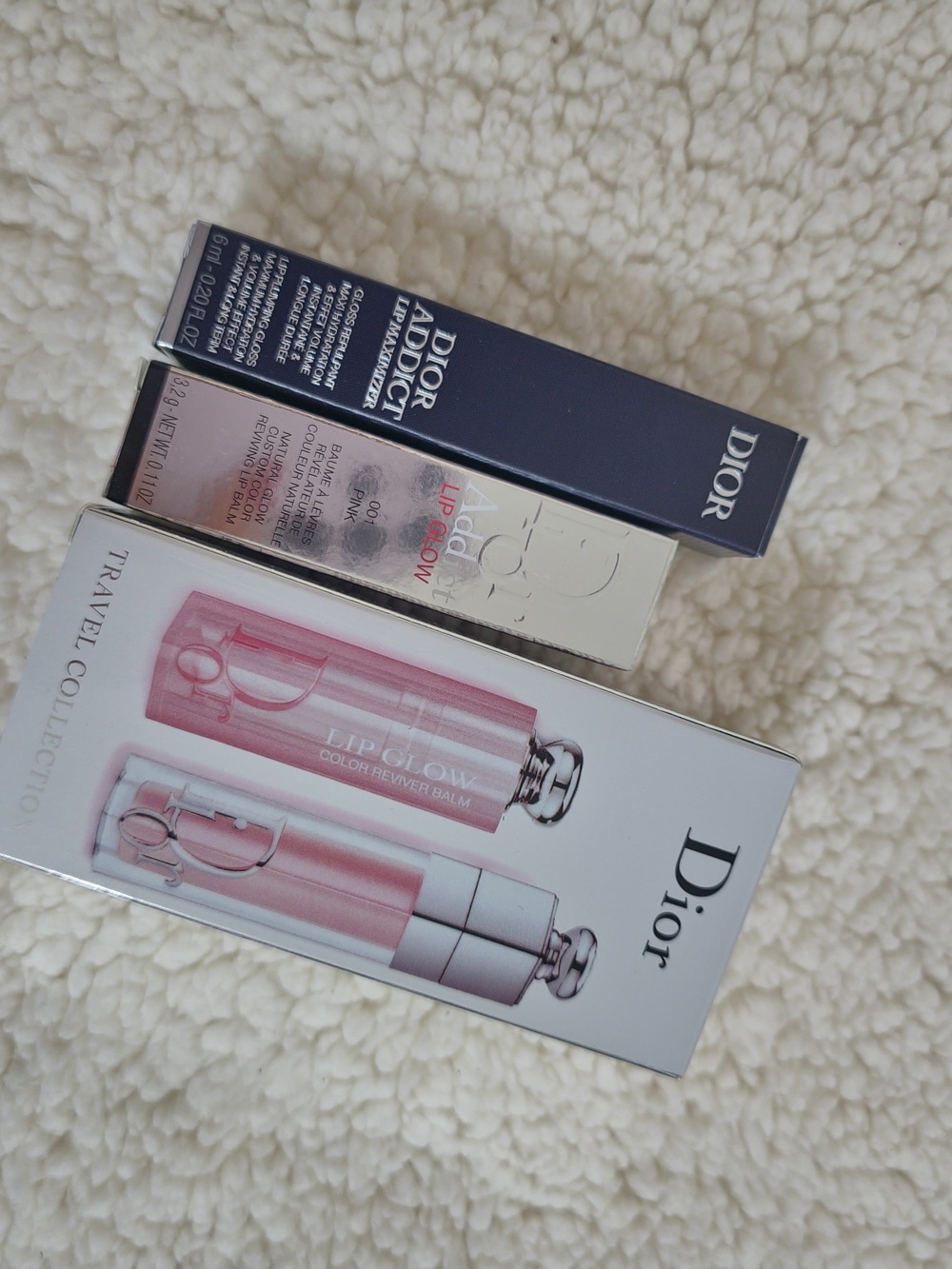 Dior Lip Glow Color Reviver Balm Travel Set - Pink & Silver Packaging